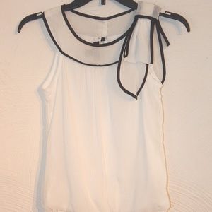 BCX Fully Lined Crinkled Chiffon Sleeveless Top